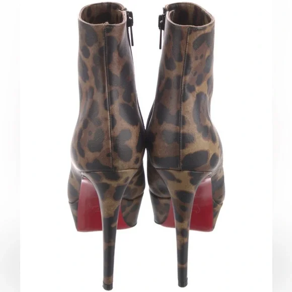 Christian Louboutin Printed Leather Booties